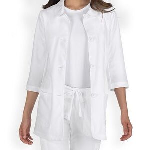 NWT Koi White Button-Up Lab Coat Size XS